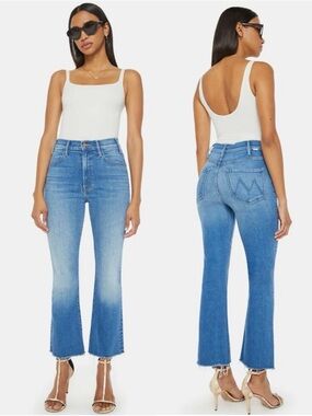 MOTHER The Hustler Ankle Fray Jeans In Meet Cute Wash